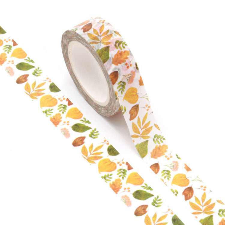 Image shows an Autumn leaves washi tape