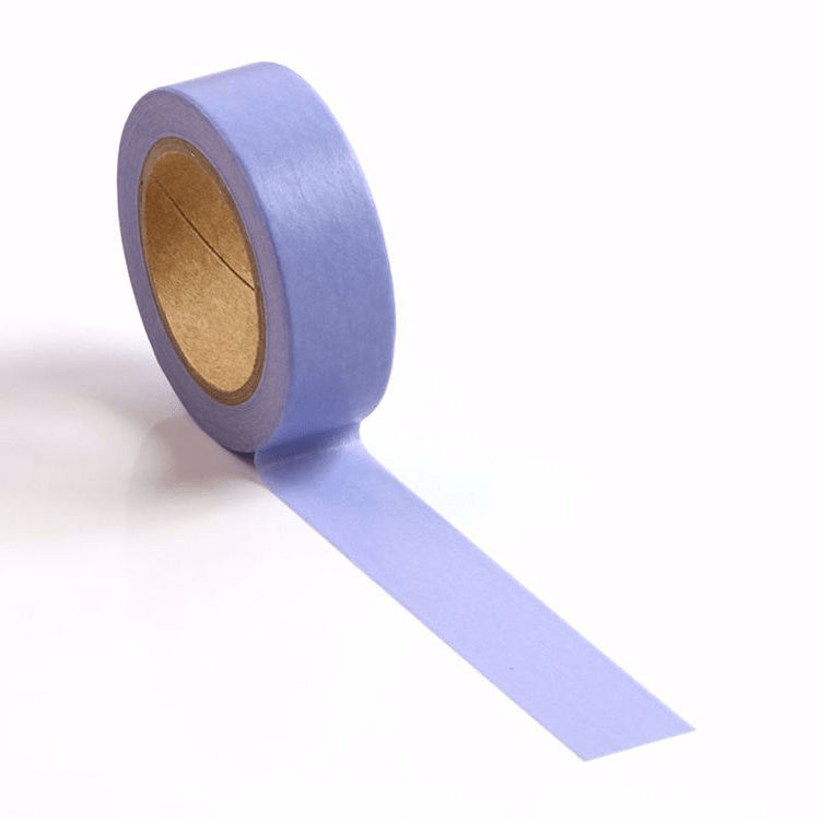 Image shows a pastel bluish violet washi tape