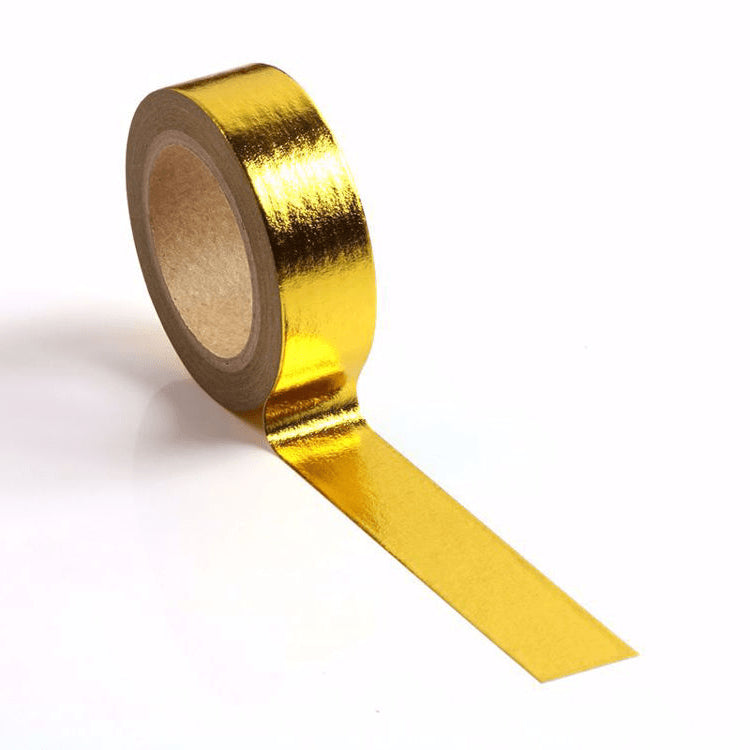 Image shows a yellow gold foil washi tape