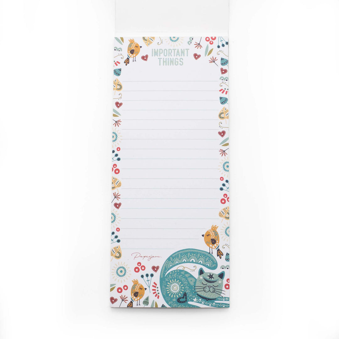 Image shows the inside pages of the Cat & Bird Scribblz Notepad