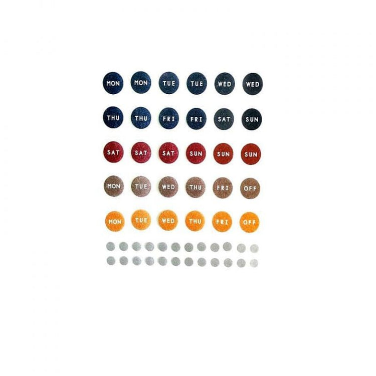 Day Code Stickers Plain Deco - Days of the Week Sticker Pack – The Papery