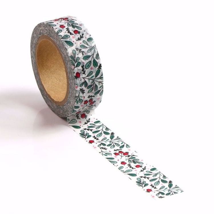 Image shows a flower buds pattern washi tape