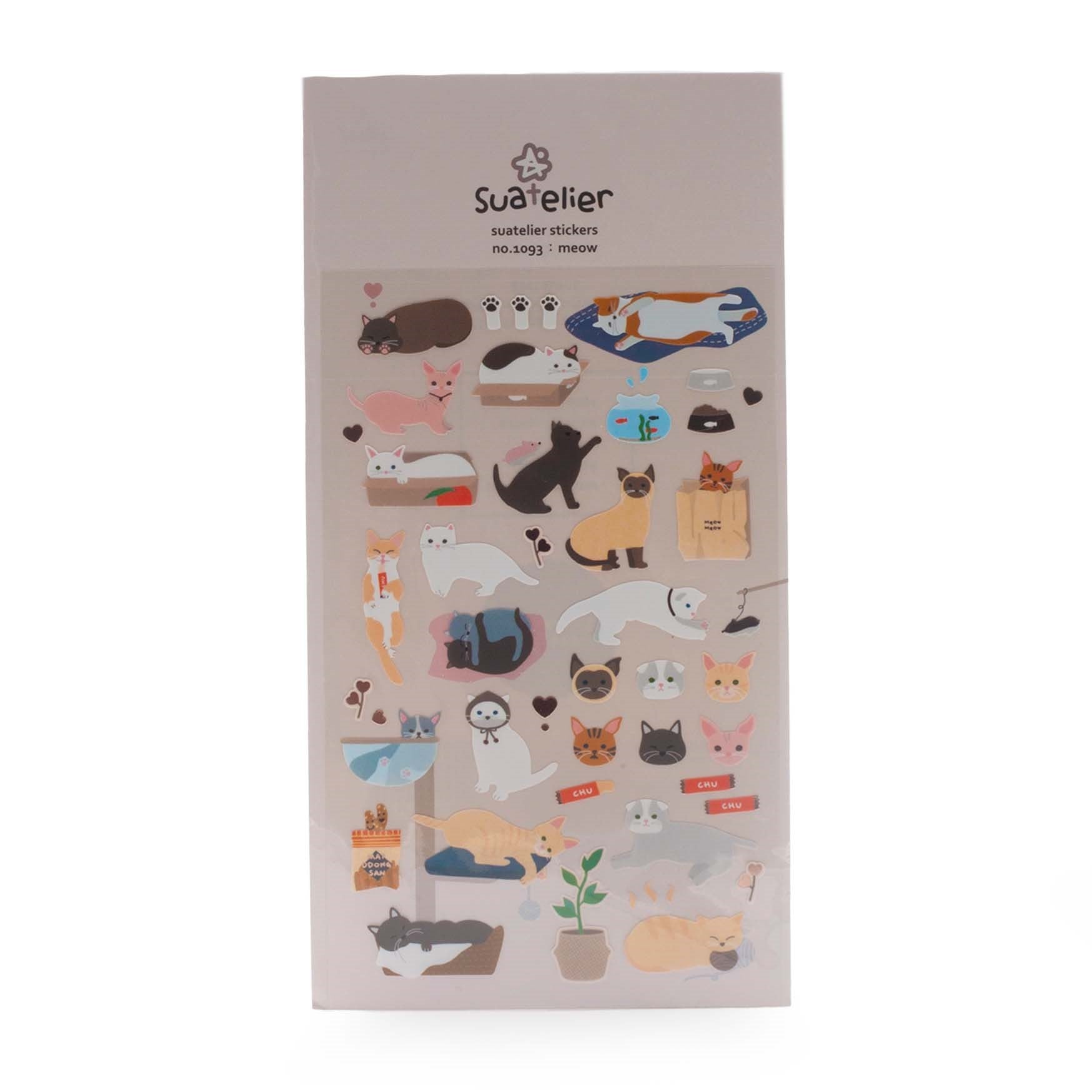 Image shows a cat themed sticker pack