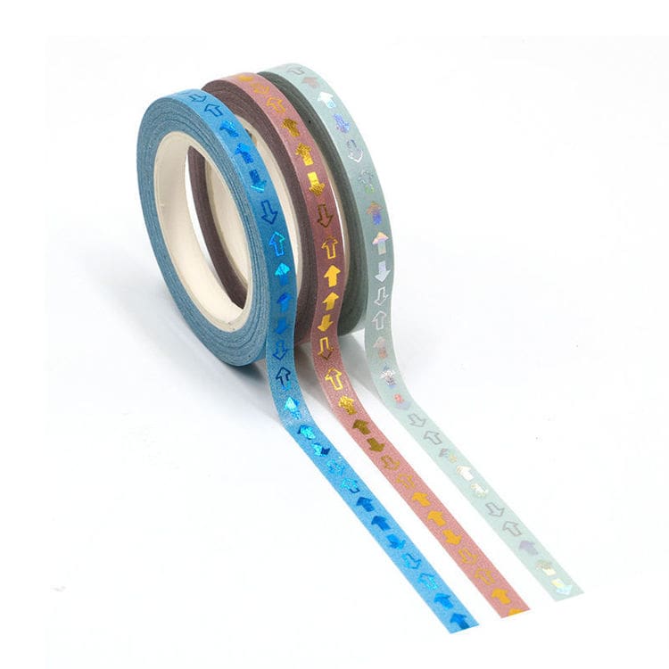 Image shows a pastel arrows, set of 3 washi tape