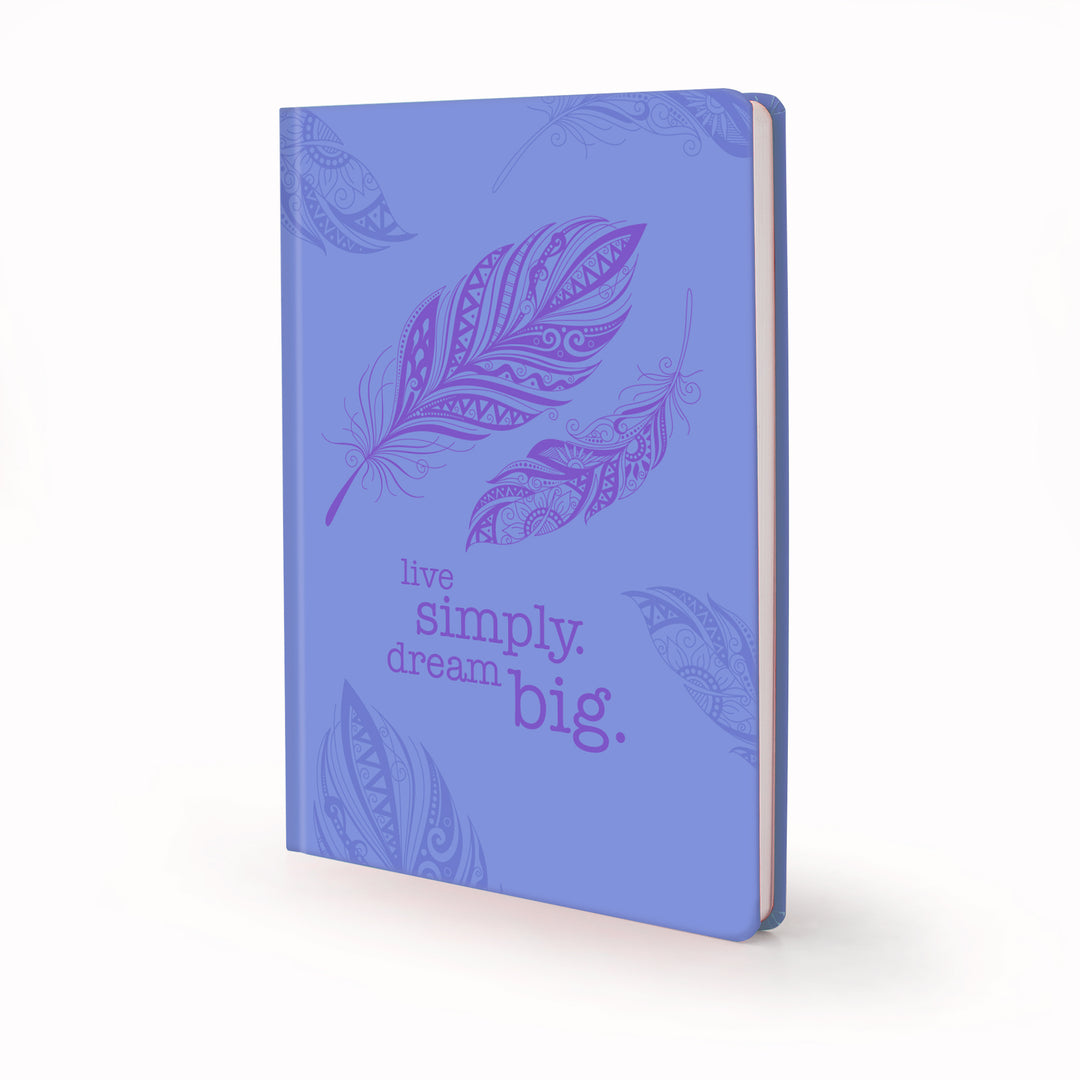 Image shows an A5 Lilac Feather Scribblz Journal