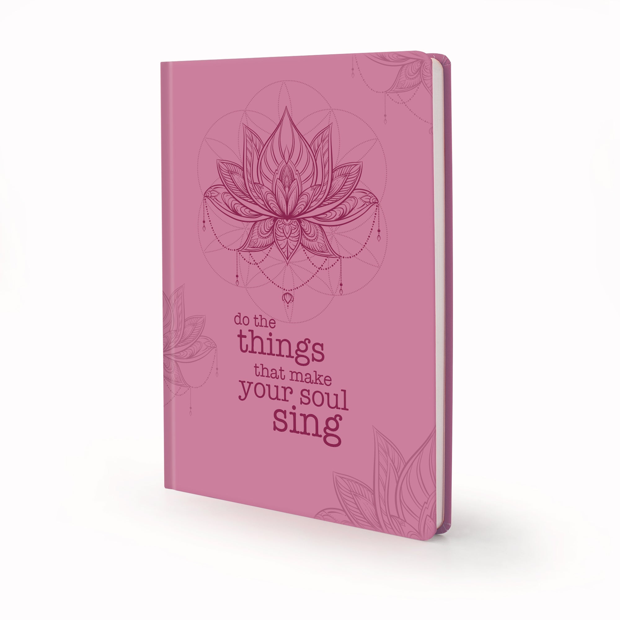 Image shows an A5 Pink Lotus Scribblz Journal