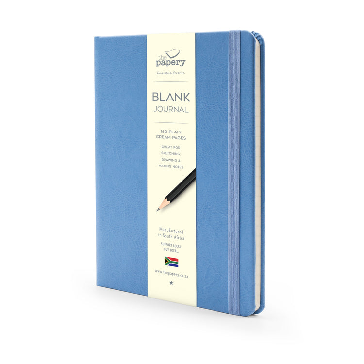 Image shows a Light Blue Classic Blank journal