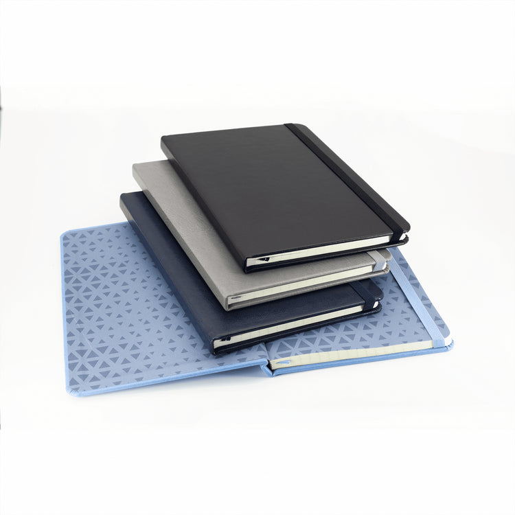 Image shows a group shot of the Classic Hardcover journal range