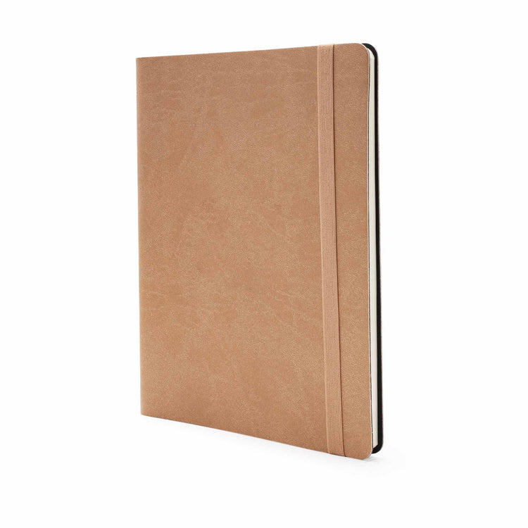 Image shows a chestnut Flexi softcover journal