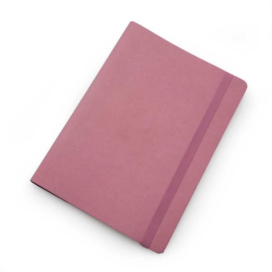 Image shows the top view of an orchid Flexi softcover journal