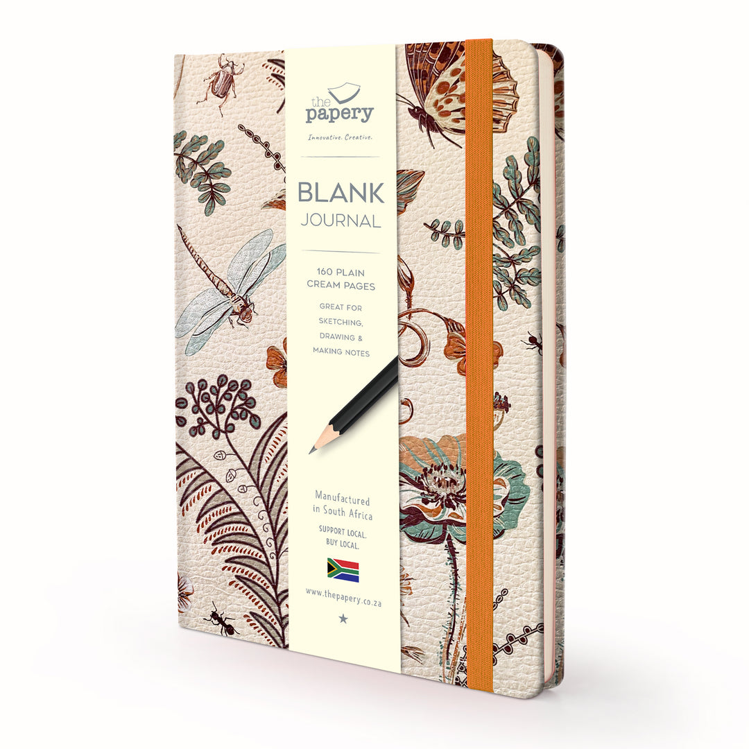 Image shows a blank Floral Dragonflies journal