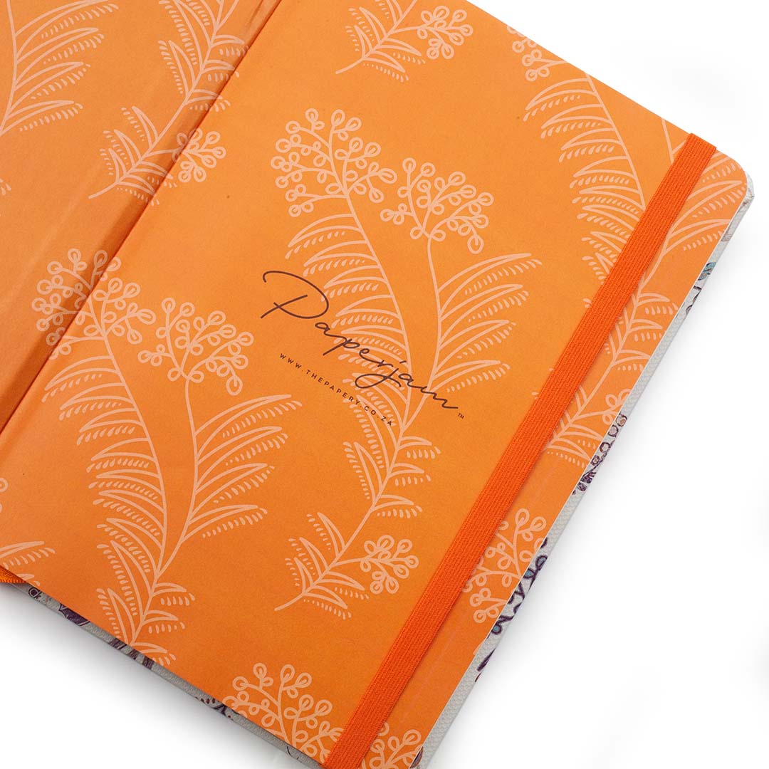 Image shows the endpapers of a Floral Dragonflies journal