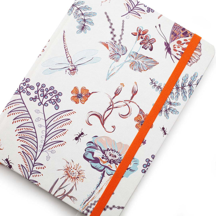 Image shows a top view of the Floral Dragonflies journal