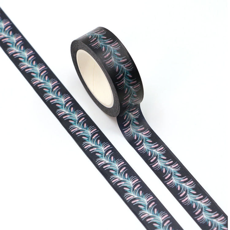 Image shows a floral pampas pattern washi tape