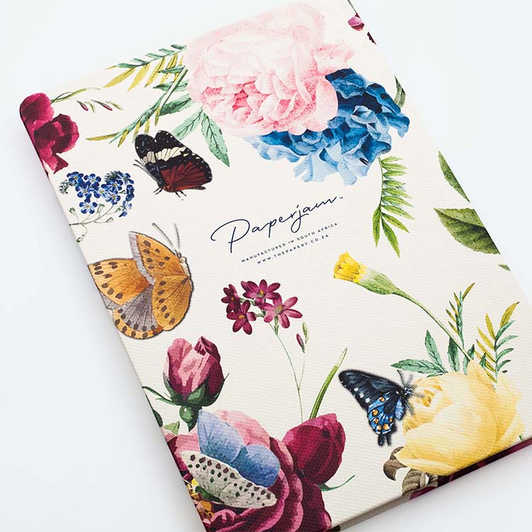 Image shows the back cover of a Beautiful Butterflies Insect journal