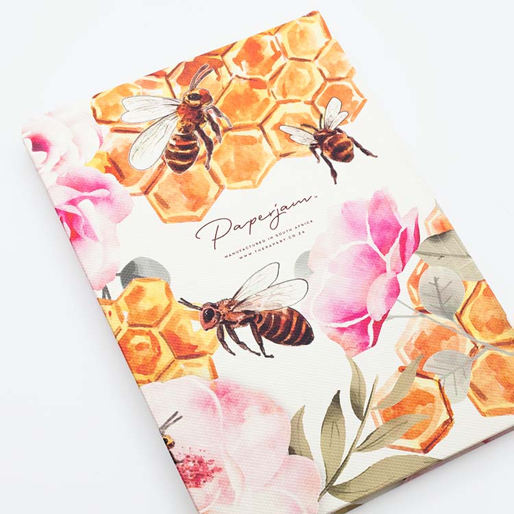 Image shows the back cover of the Buzzing Bees Insect journal