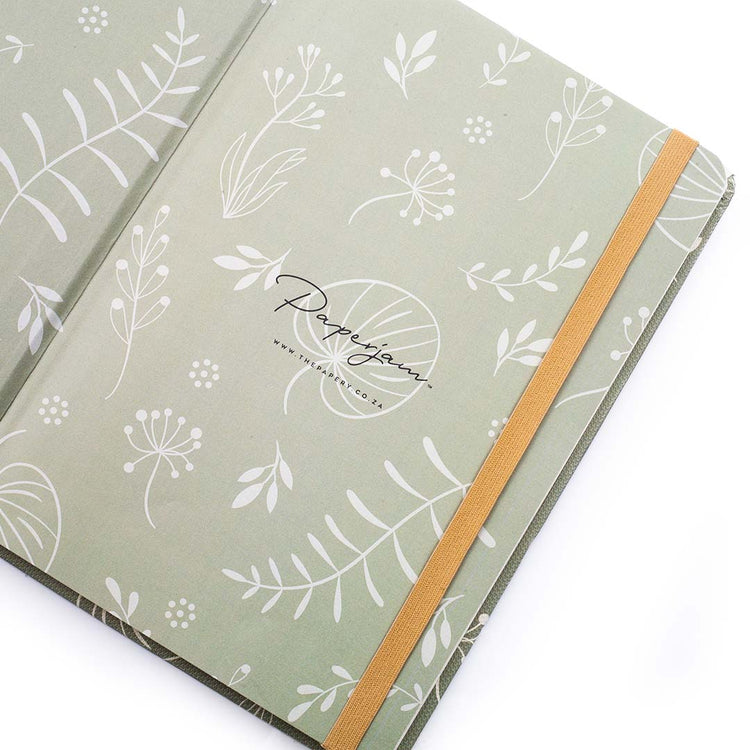 Image shows the endpapers of a Floral Nature journal