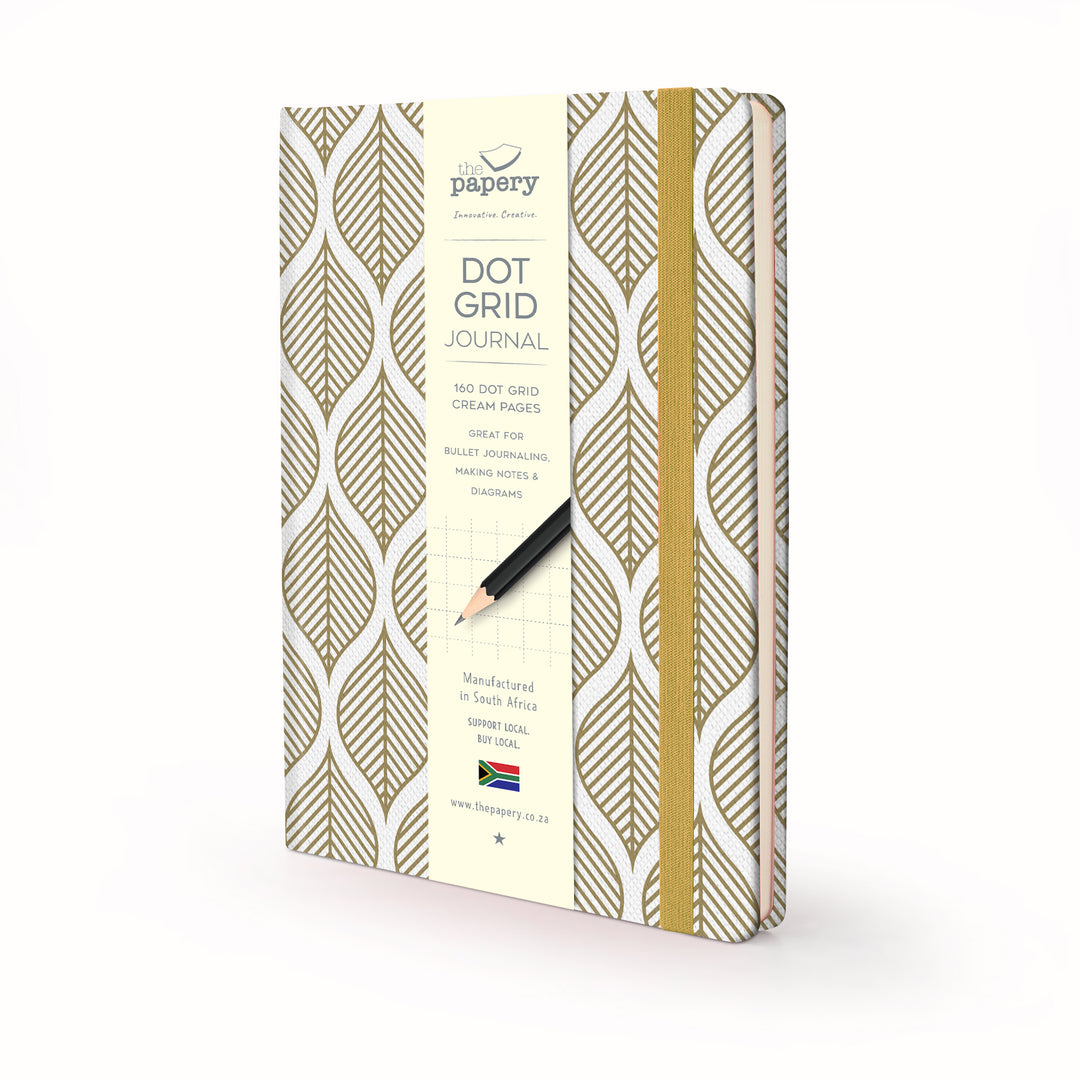 Image shows a dot grid Nature Geometric Leaves journal