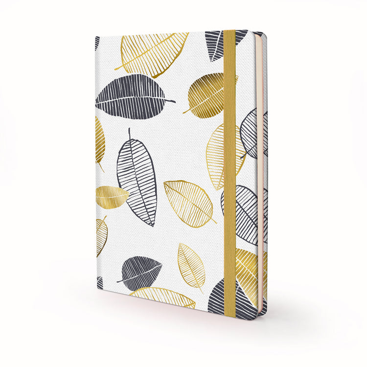Image shows a Nature Gold Leaves journal