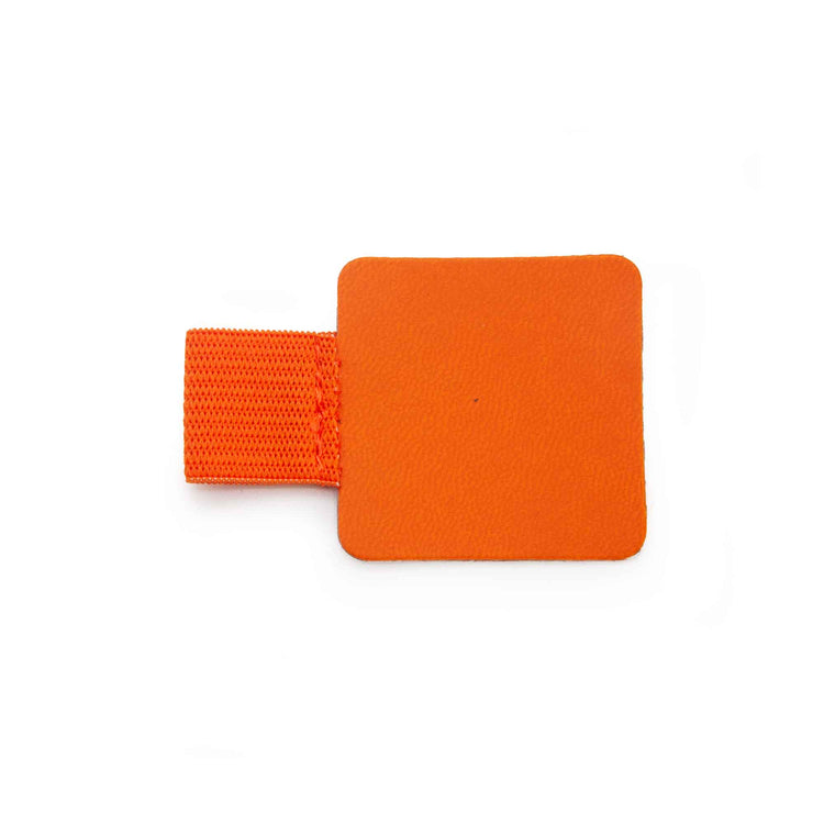 Image shows an orange pen loop 
