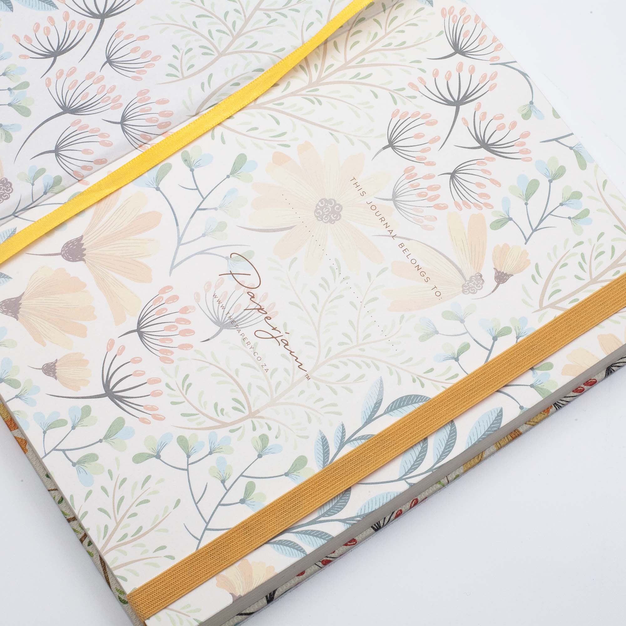 Image shows the endpaper of the Summer Premium dotted journal