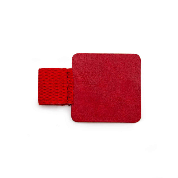 Image shows a red pen loop 