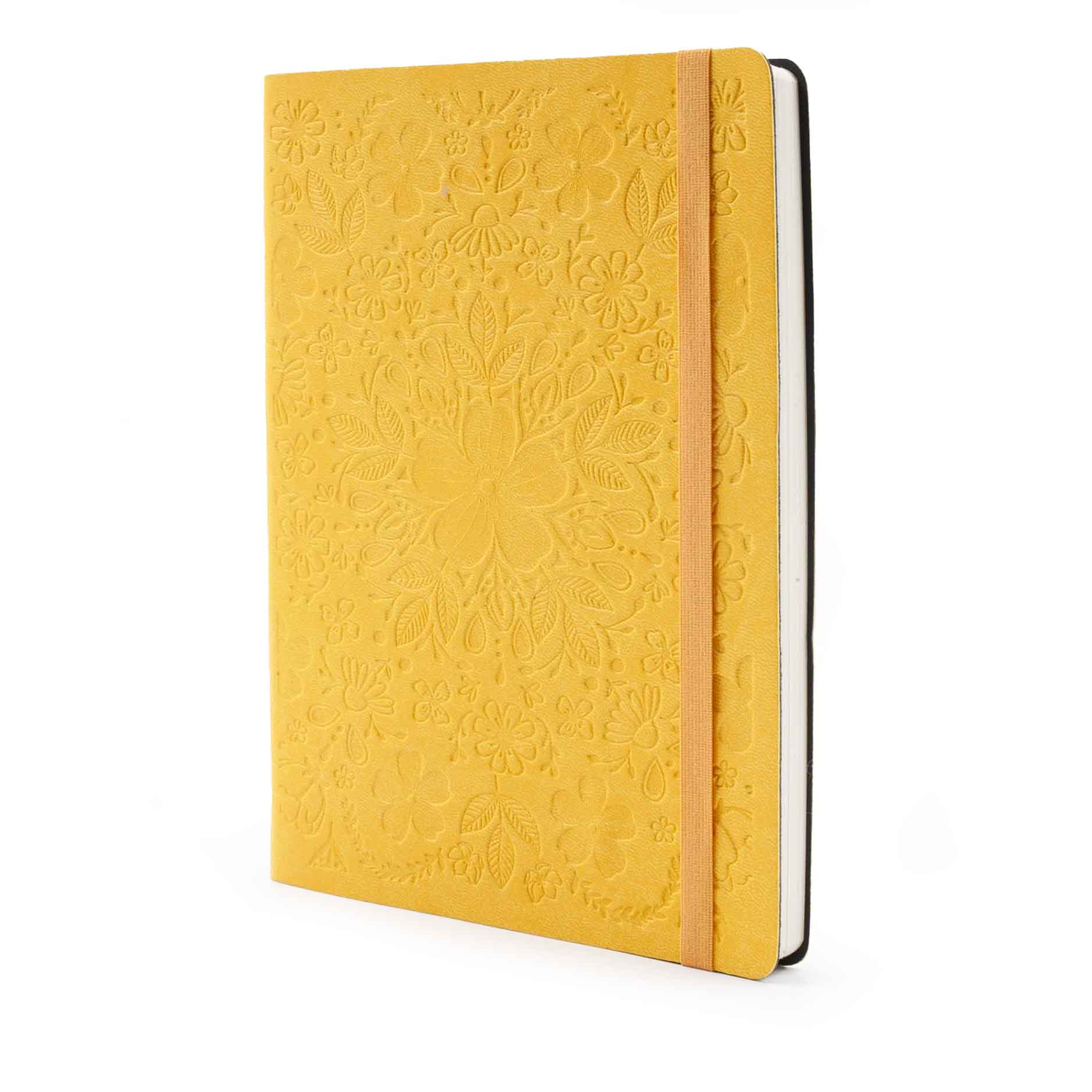 Image shows a yellow Flexi Premium journal